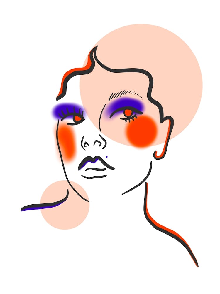 Face Of A Blushing Woman