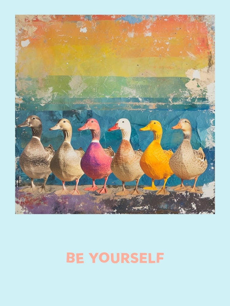 Be Yourself Rainbow Poster 4
