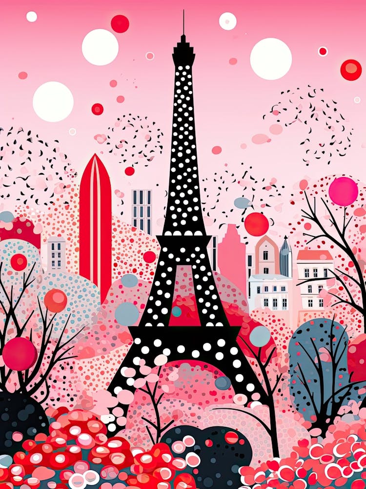 Paris, Illustration In The Style Of Pop Art 1