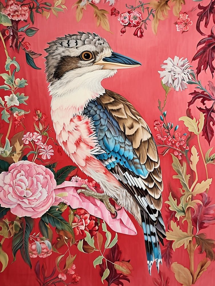 Floral Animal Painting Kookaburra 2