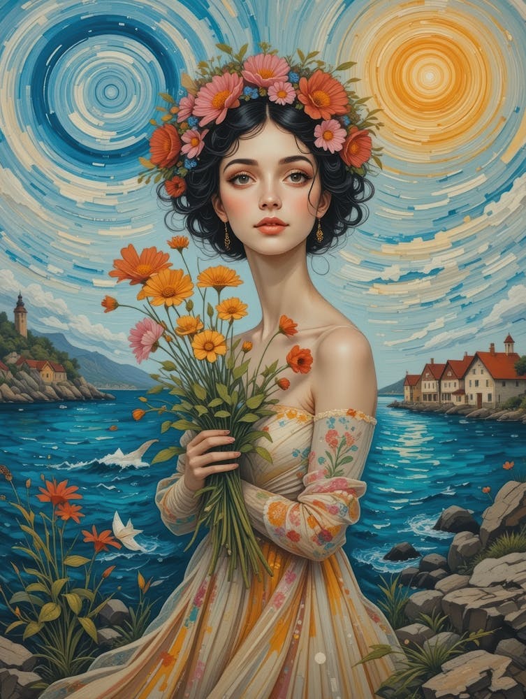 Woman With Flowers