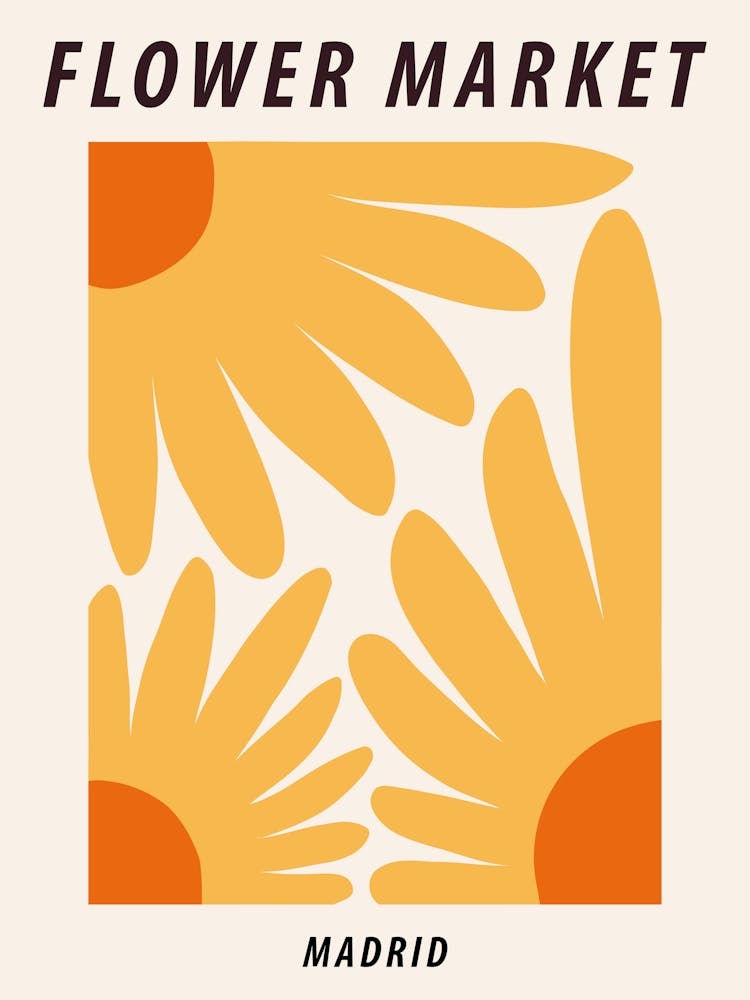 Flower Market Madrid, Sunflowers, Floral art