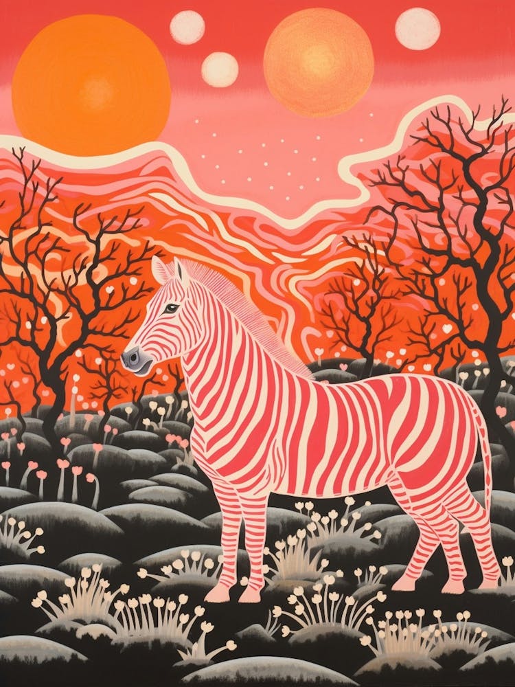 Orange Coral Zebra 2