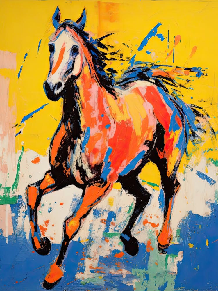 A Horse Painting In The Style Of Fauvist Techniques 2