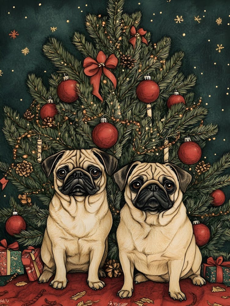 Christmas Pugs 8