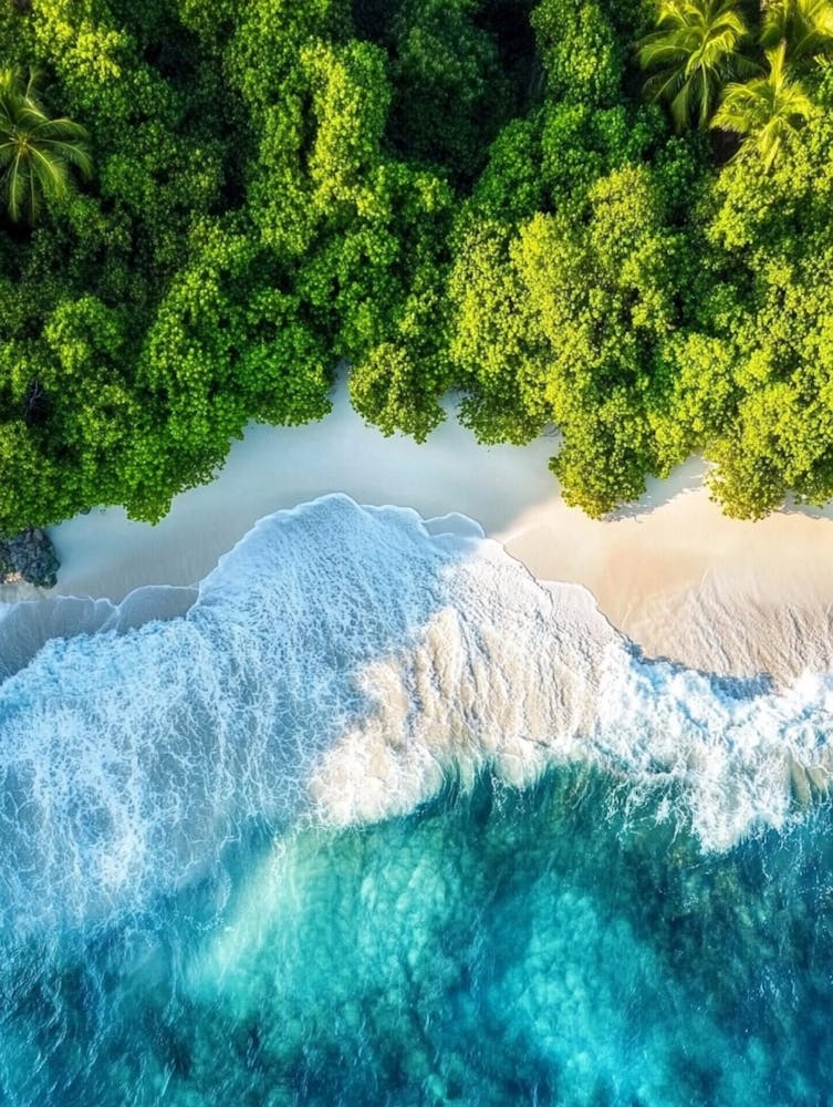 Aerial View Of A Tropical Beach 9