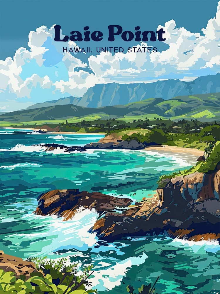 Laie Point Hawaii - Art de Voyage - Saut de Falaise