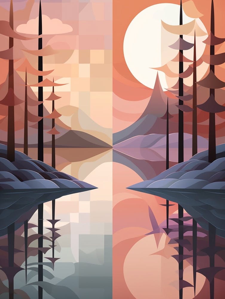 Landscape Geometric Abstract Illustration 11