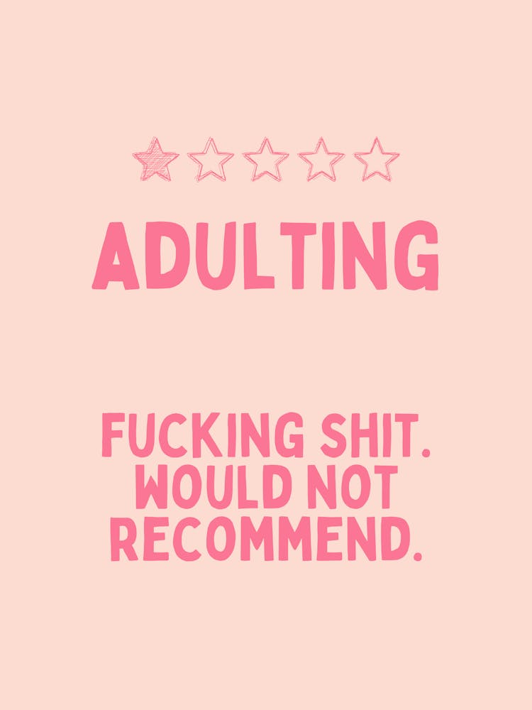 Adulting | Pink