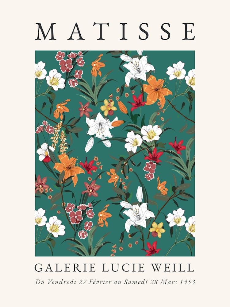 Matisse Flower Collection Print Green