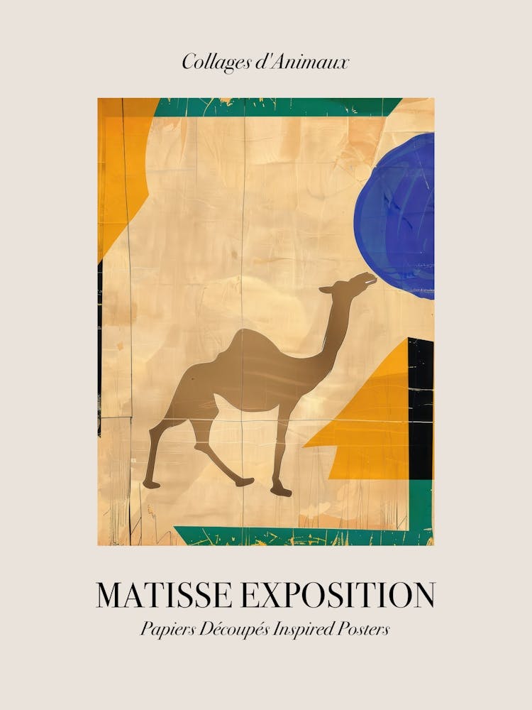 Camel 1 Matisse Inspired Exposition Animals Poster