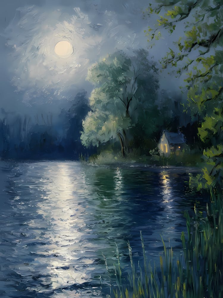 Moonlight By The Lake