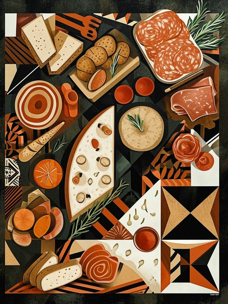 Charcuterie Board Art Deco Inspired 1
