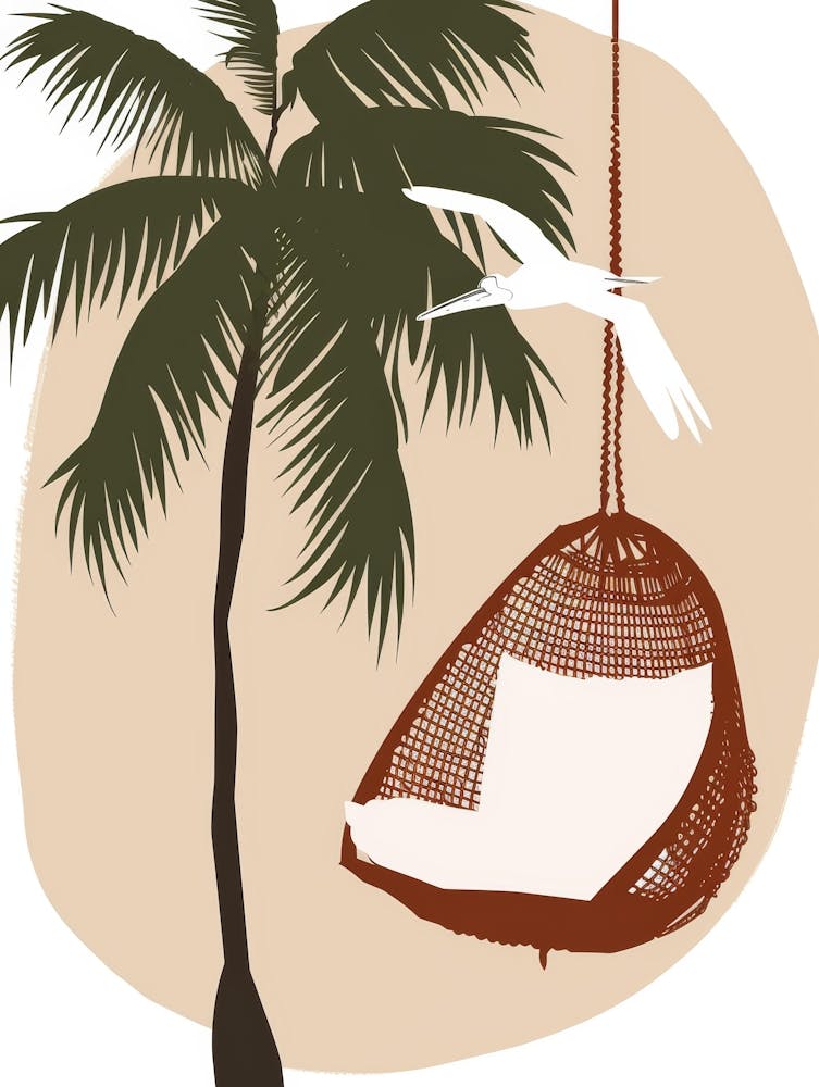 Swing Chair With Palm Tree