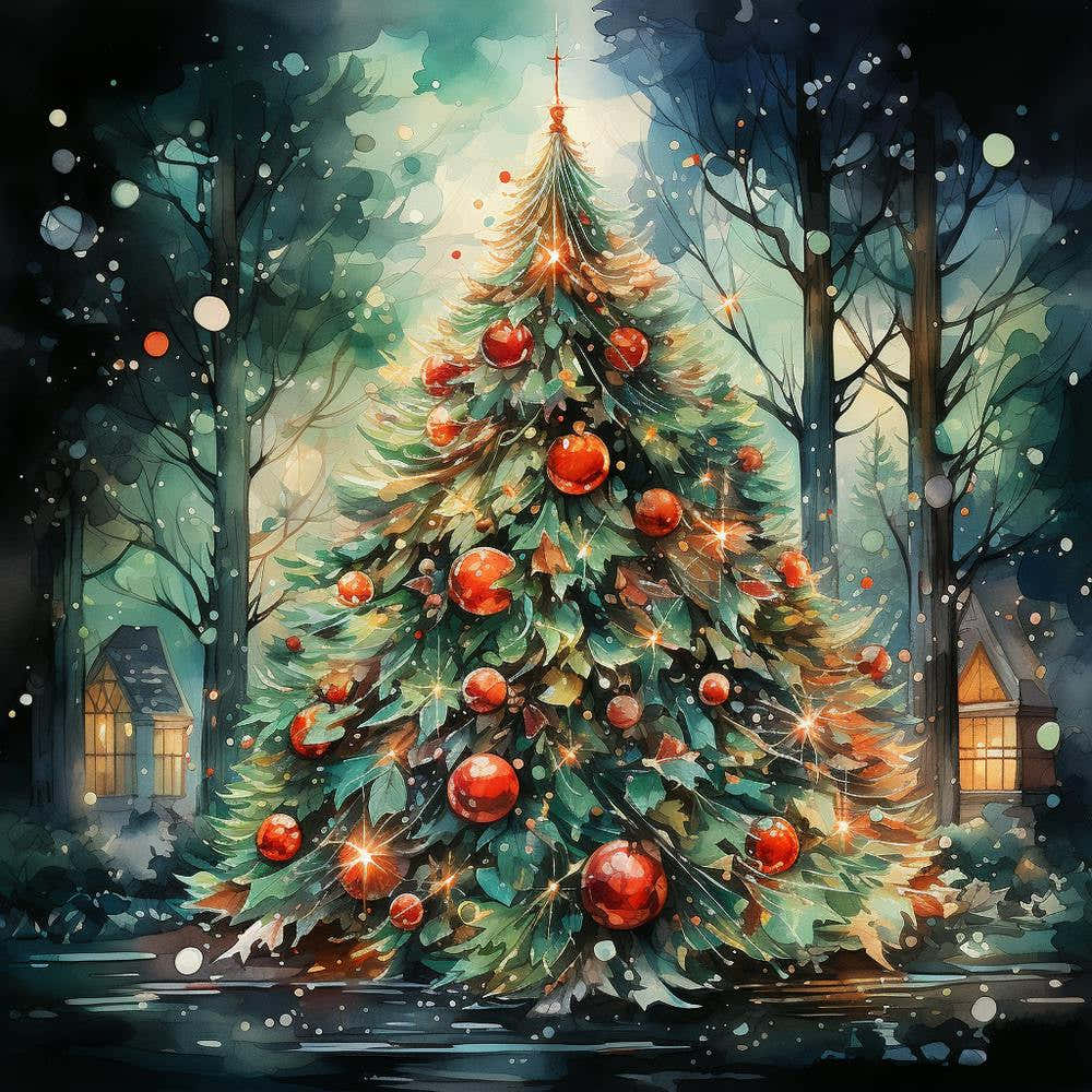 Christmas Tree In The Forest