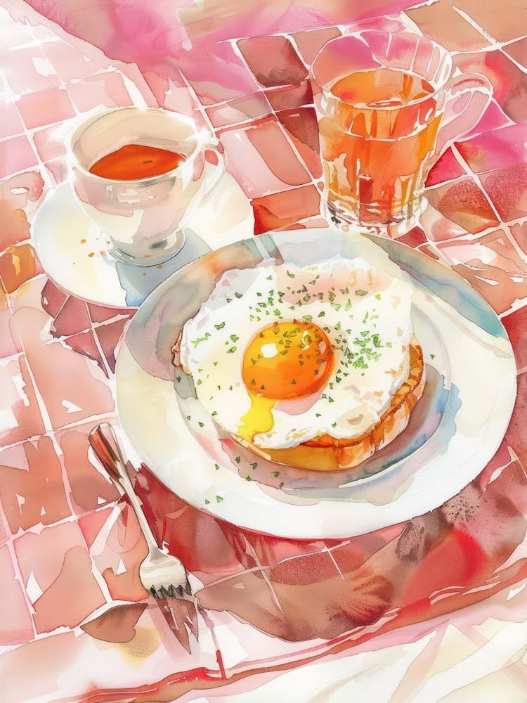 Pink Breakfast Food Eggs Benedict 4