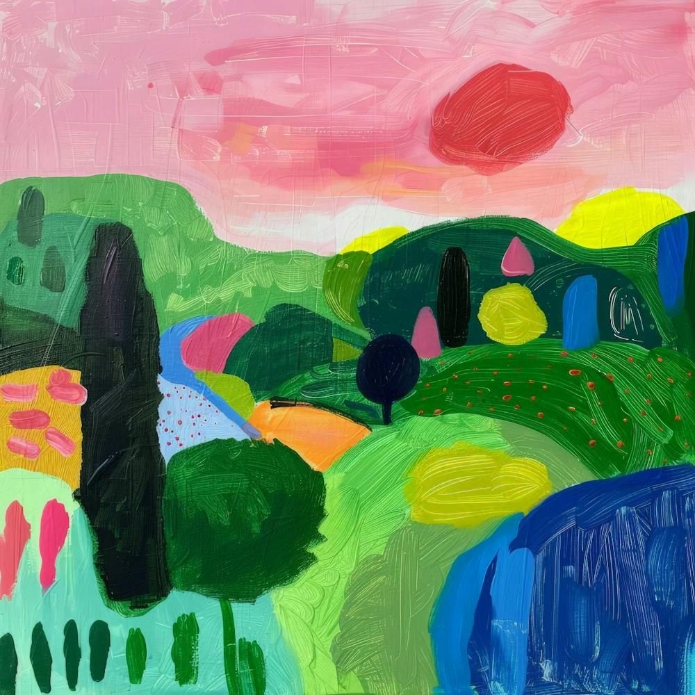 Landscape At Sunset