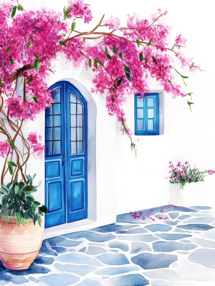 Watercolor Of Greece 1