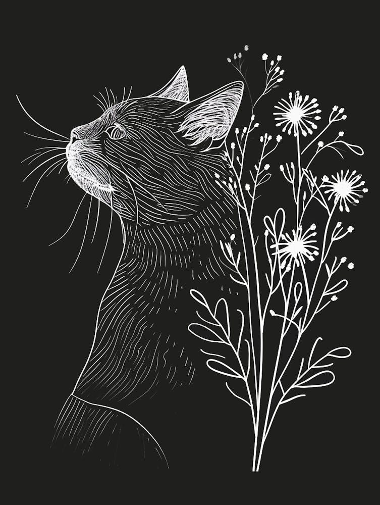 Ragapur Cat Minimalist Illustration 3