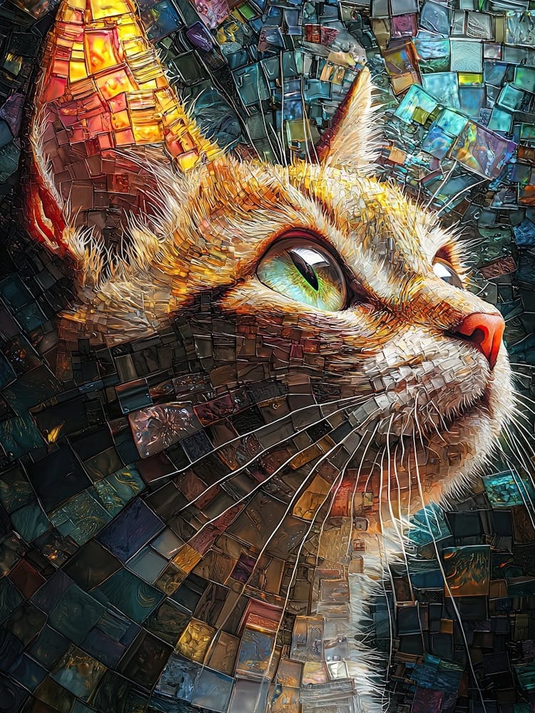 Cat In Mosaic