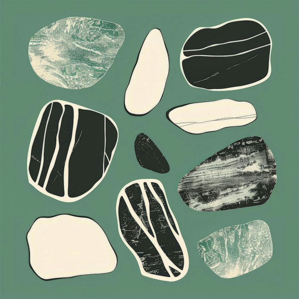 Rocks On Green