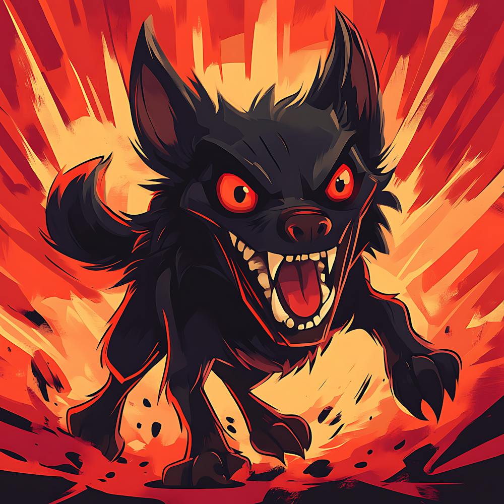 Scary Dog Emoji Dynamic Background 5