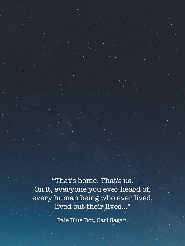 Pale Blue Dot  Carl Sagan Photo