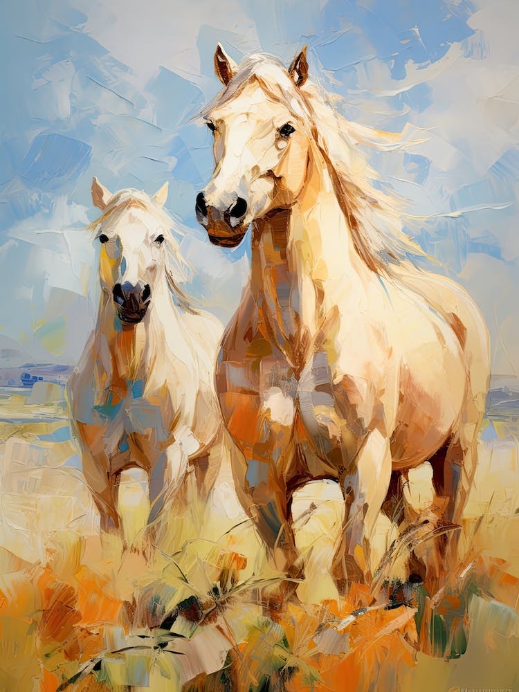 Horses Painting In Montana, Usa 3