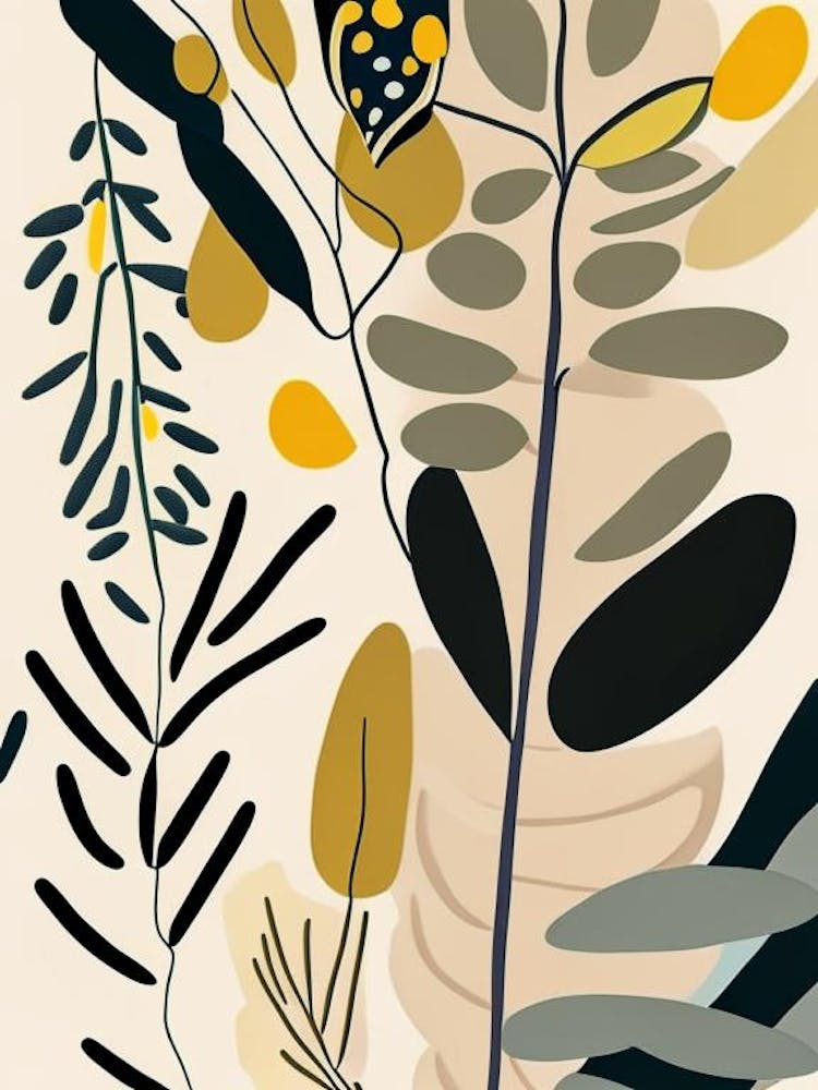 Wild Senna Wildflower Modern Muted Colours 2