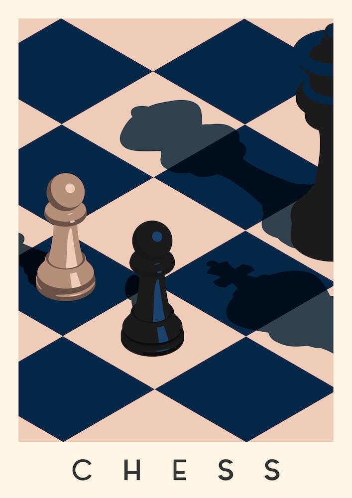 Schach Minimalistische Illustration