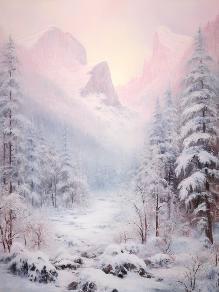 Dreamy Winter Painting Yosemite National Park United States 4
