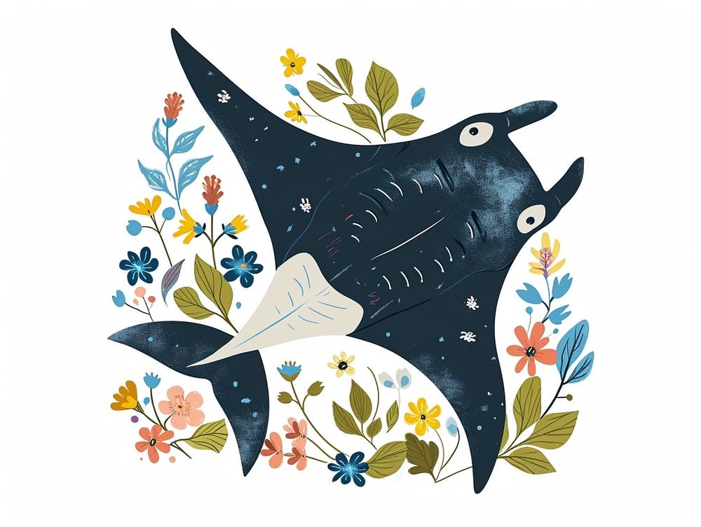 Little Floral Manta Ray
