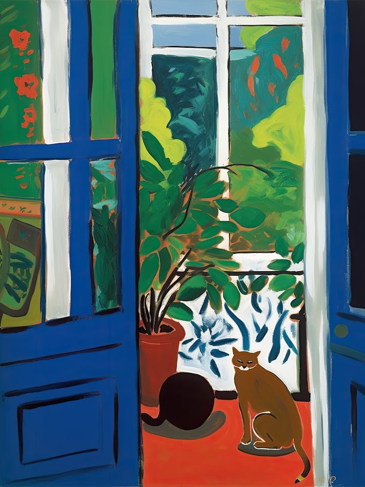 Open Window With Cat Matisse Style London 2