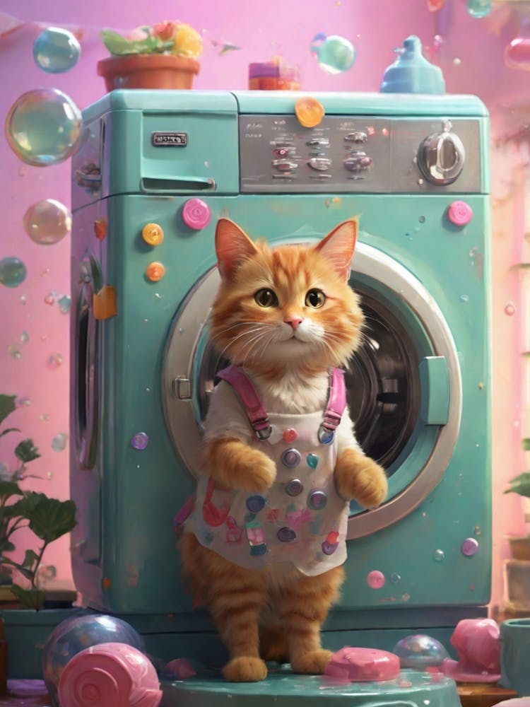 Cat In Washing Machine 12