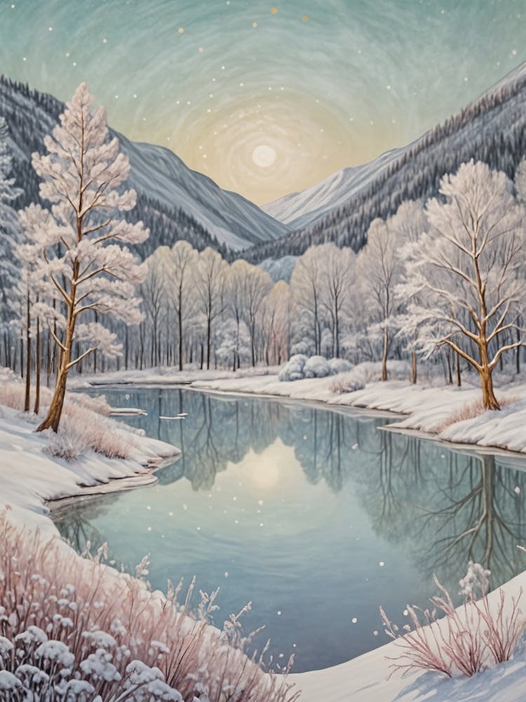 Magical Winter Lake
