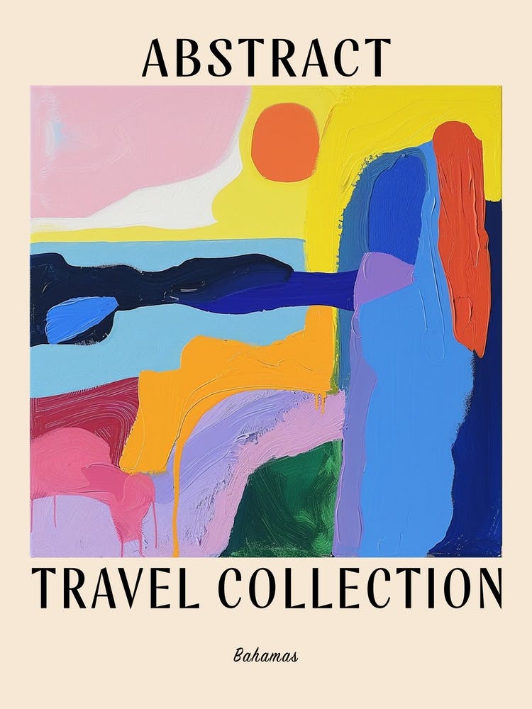 Abstract Travel Collection Poster Bahamas 4