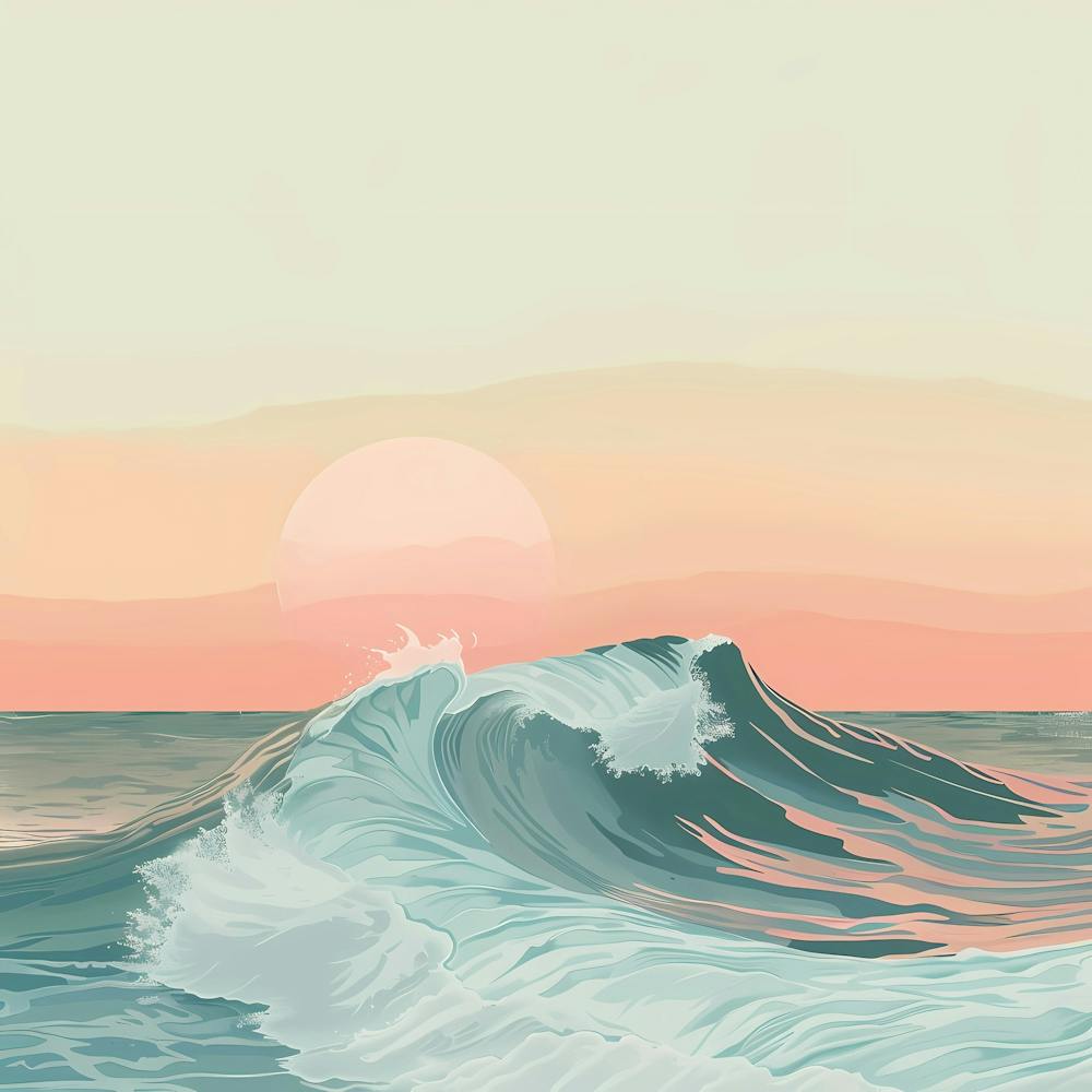 Crashing Waves Illustration