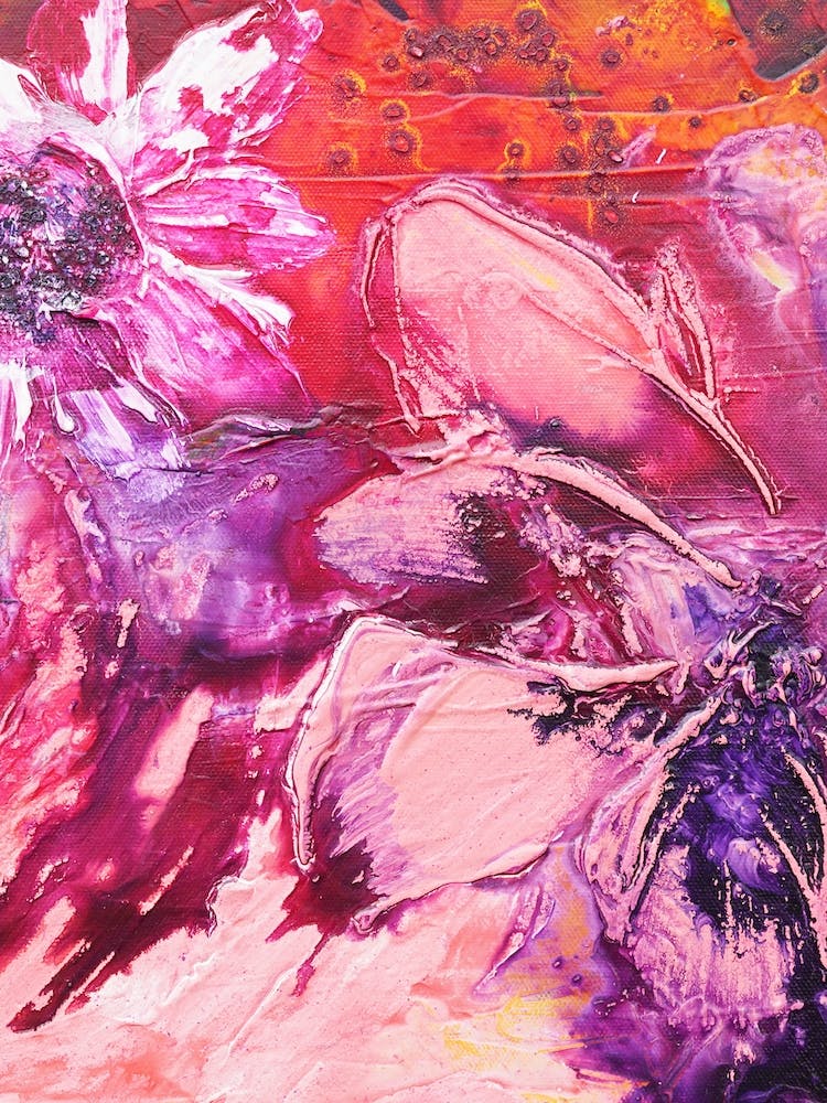 Big Pink Flowers Painting