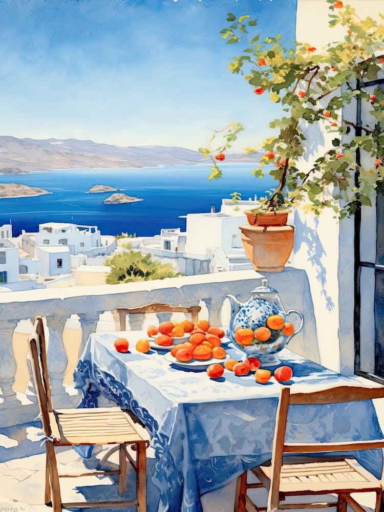 Mykonos Summer Watercolour 8