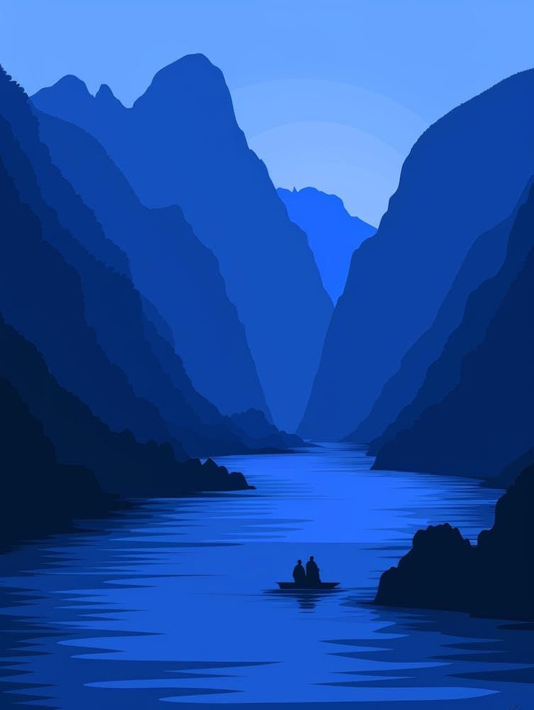 Silhouette Of A River