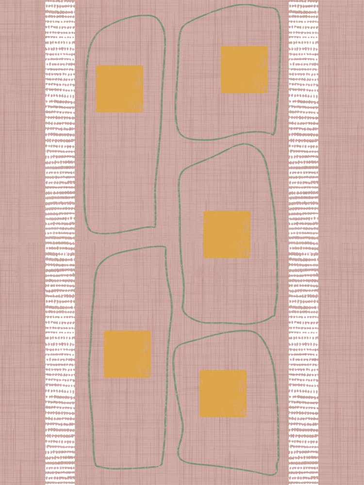 Japandi Frame Lines Mauve