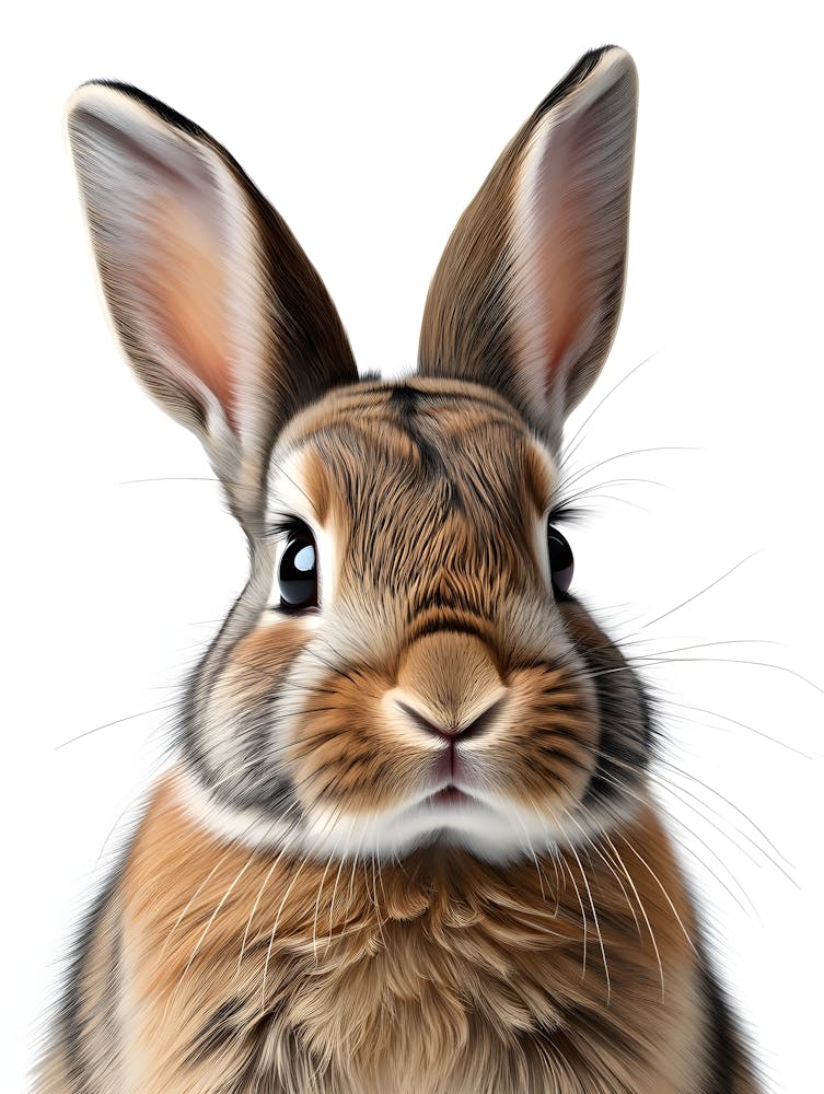 Sweet Bunny Face Print - Charming Rabbit