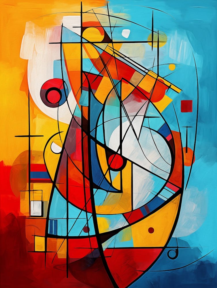 Abstract Modern Cubism Colorful Style Painting 6