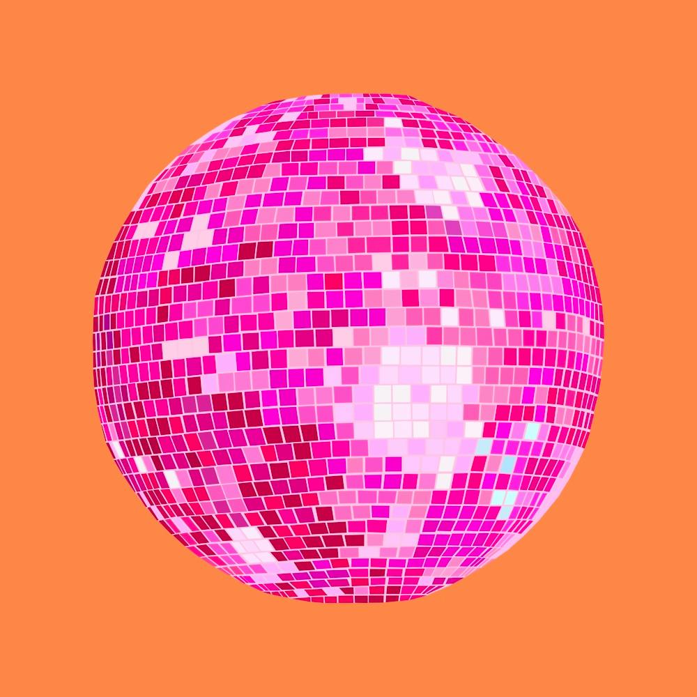 Pink and Orange Disco Ball