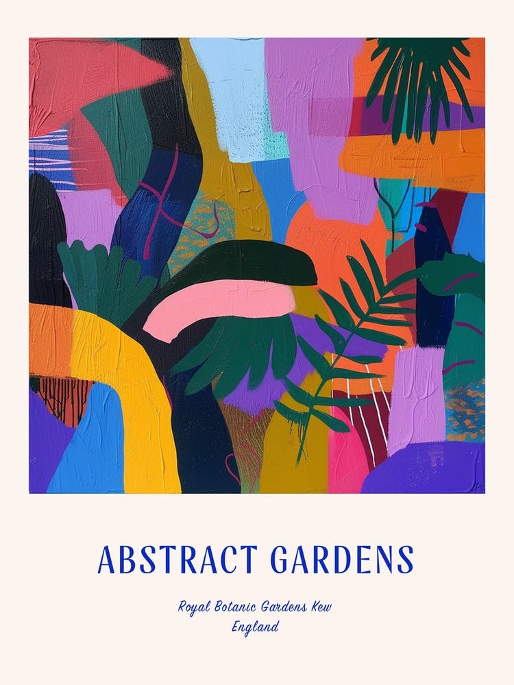Colourful Gardens Royal Botanic Gardens Kew United Kingdom 1 Blue Poster