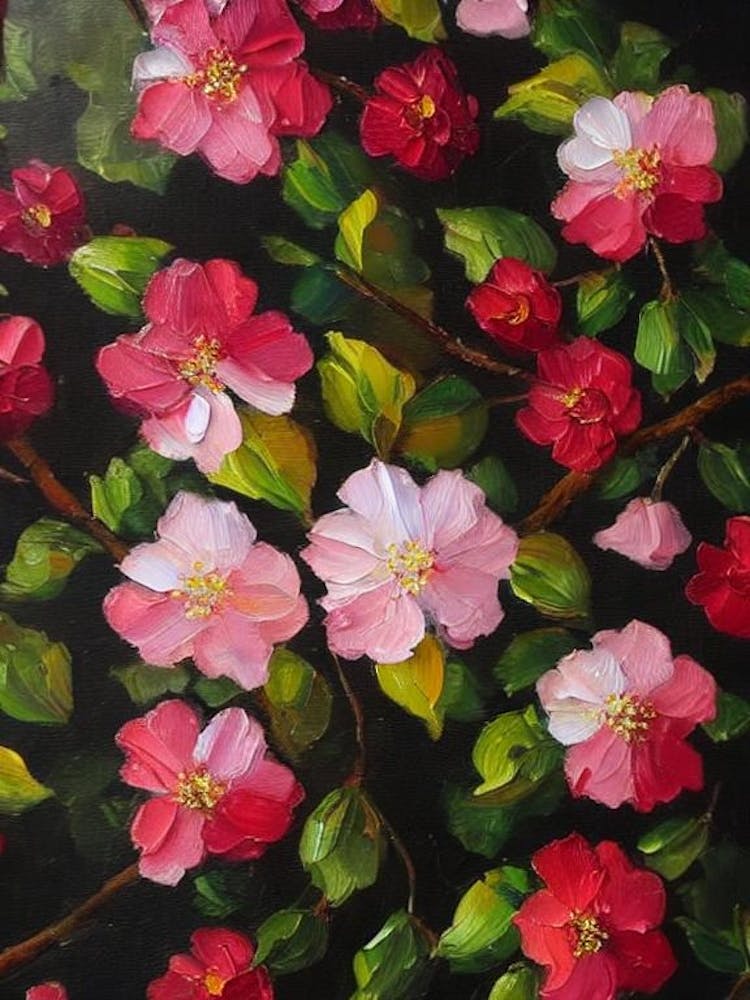 Kirschblüten-Stillleben Ölgemälde Blume