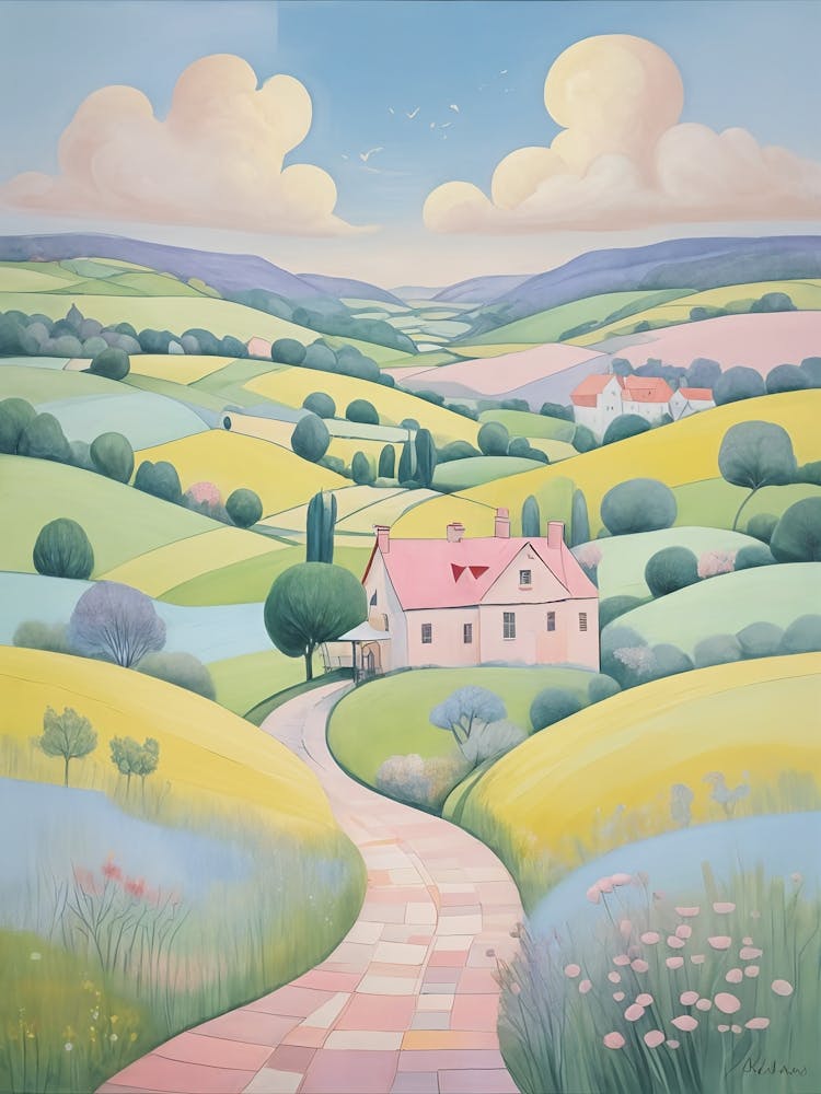 Pastel Country Road no1