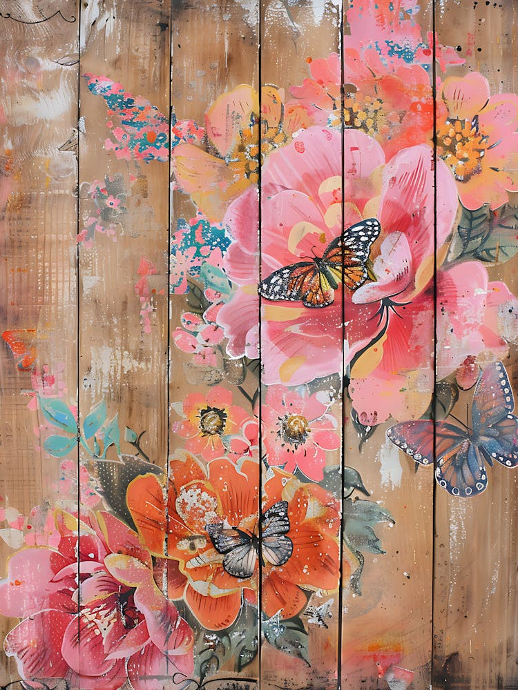 Butterfly And Flowers 17