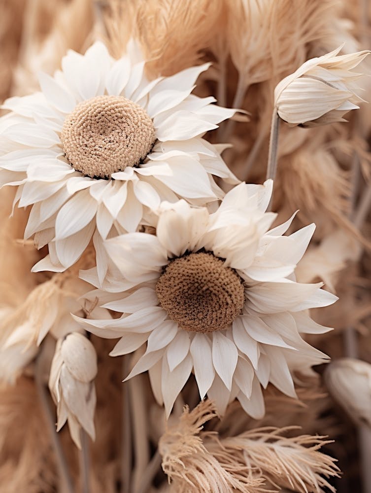 Boho Dried Flowers Sunflower 4