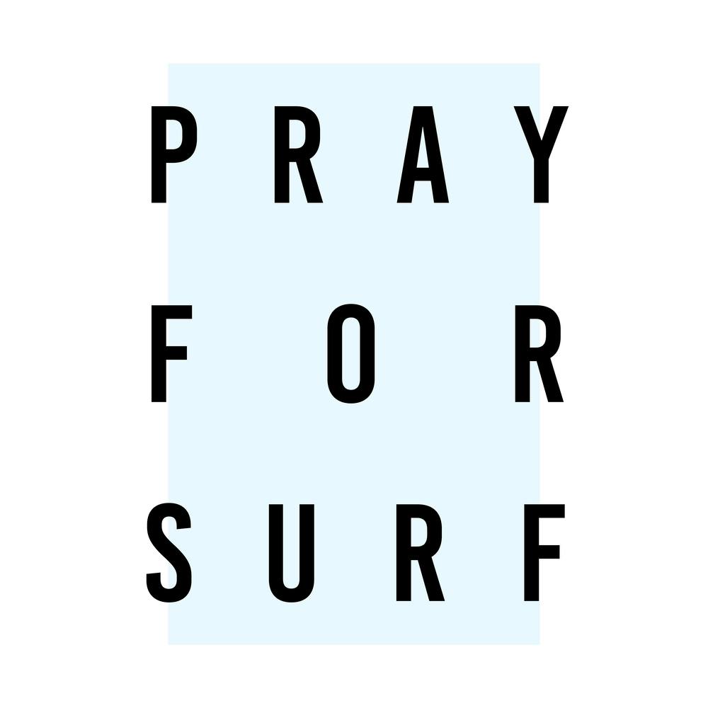 Pray For Surf Box Blue Square